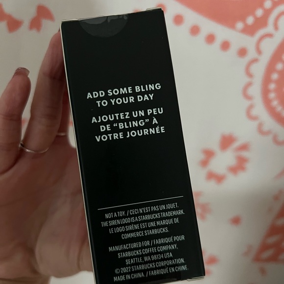 BRAND NEW IN BOX! STARBUCKS pink lemonade studded keychain/ornament - Picture 2 of 3